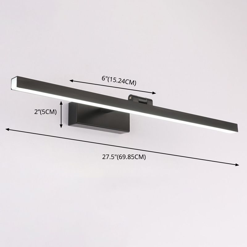 Nordic Style Simplicity Waterproof Vanity Light Rotatable Acrylic Liner LED Mirror Light for Washroom