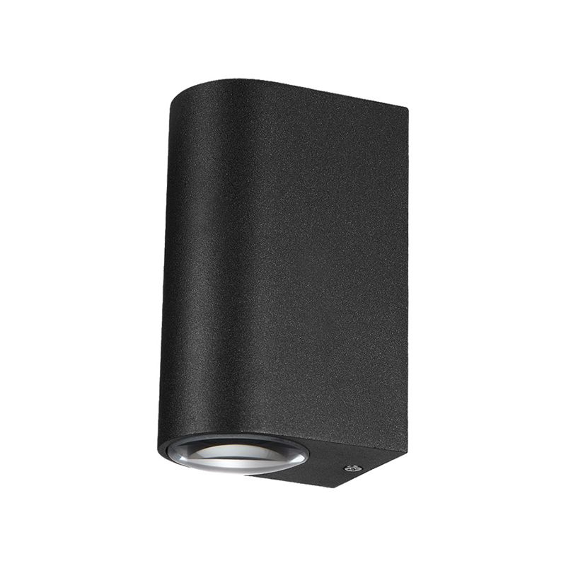 Röhrchenförmige Außenwandleuchte Metallic Minimalismus LED -Lampe in Schwarz