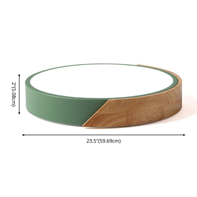 Round Flush Mount Light 1 Light Acrylic Modern Macaron Flush Mount Spotlight for Bedroom