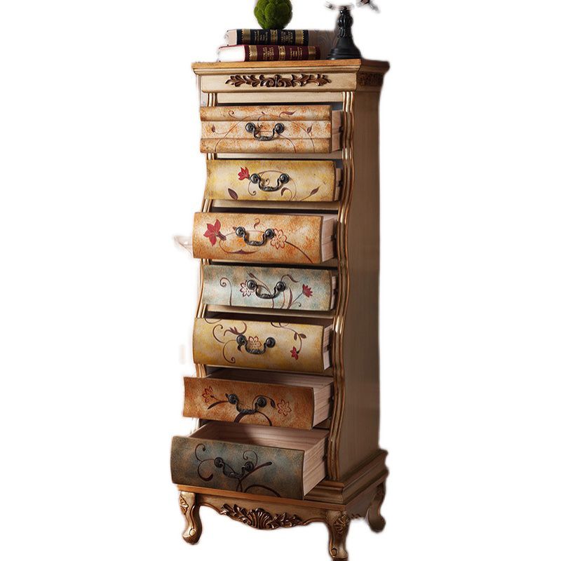 Mid-Century Modern Rectangle Chest with 7 Drawers and Cabriole Legs