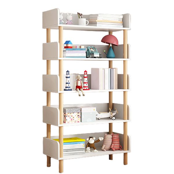 Open Back Modern Style Bookshelf Wood Bookcase for Study Room