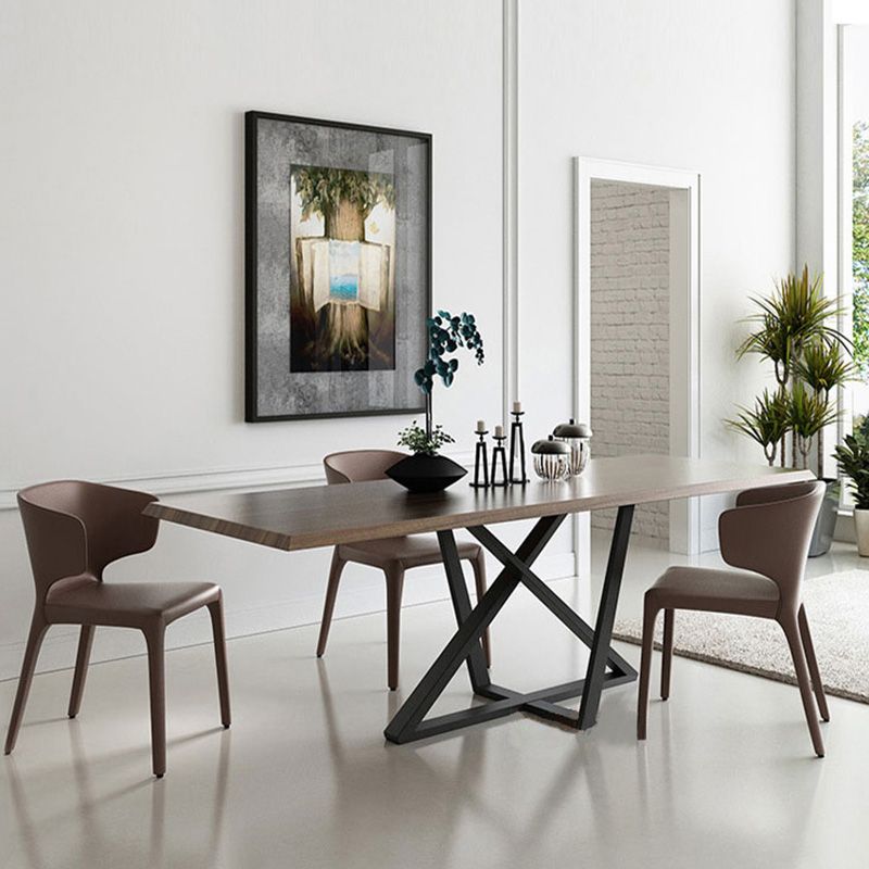 Silla de comedor de metal de estilo contemporáneo, silla individual lateral sin brazos para cocina