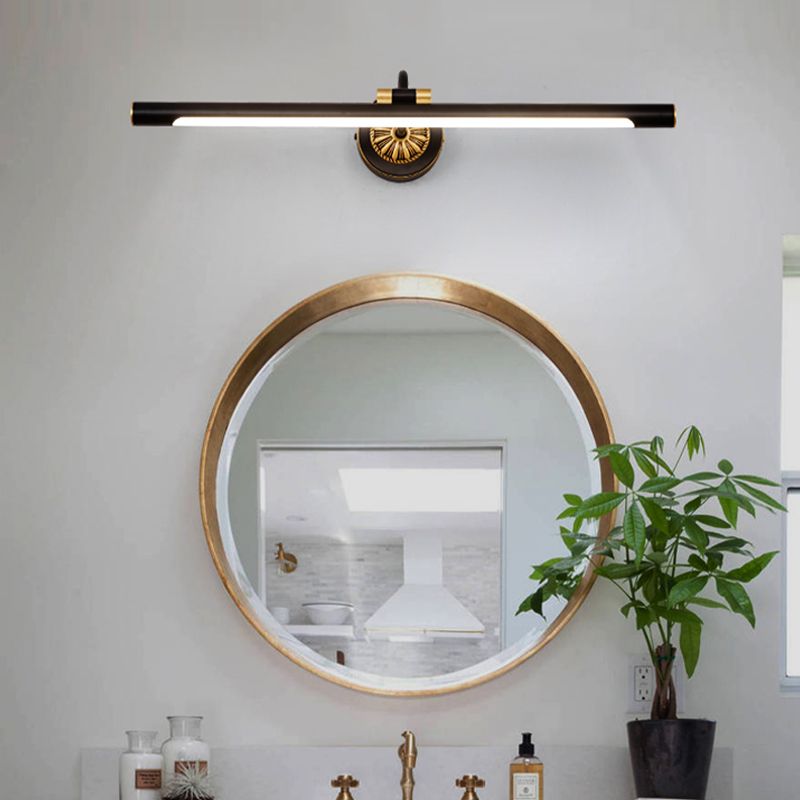 Modern Style Linear Shape Wall Sconce Metal 1 Light Sconce Light for Shower Room