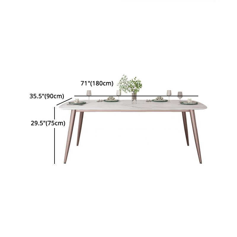 Nordic Glam Sintered Stone Dining Table Set 1/2/5/7 Pieces Dining Set for Kitchen