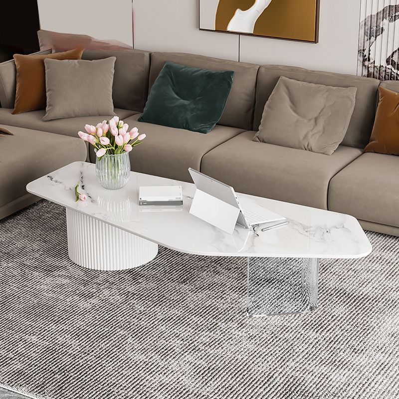 Modern Acrylic Legs Coffee Table Nesting Coffee Table Set for Living Room