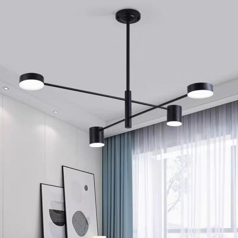Metal Geometric Shape Chandelier Modern LED Chandelier Lamps for Bedroom