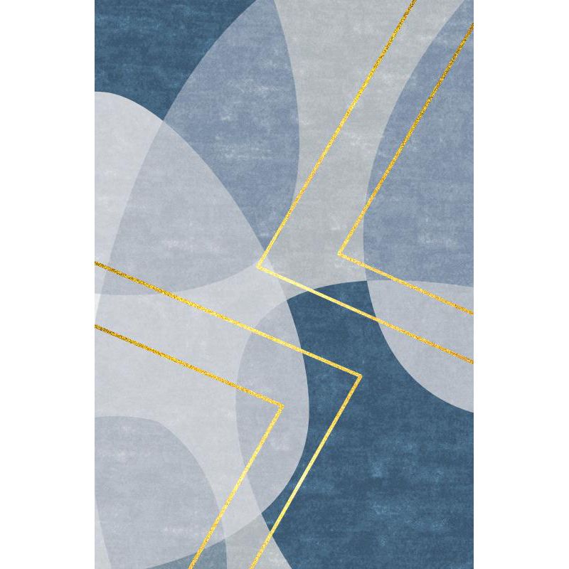 Red Modern Area Rug Polyester Ring Rug Non-Slip Backing Rug for Living Room