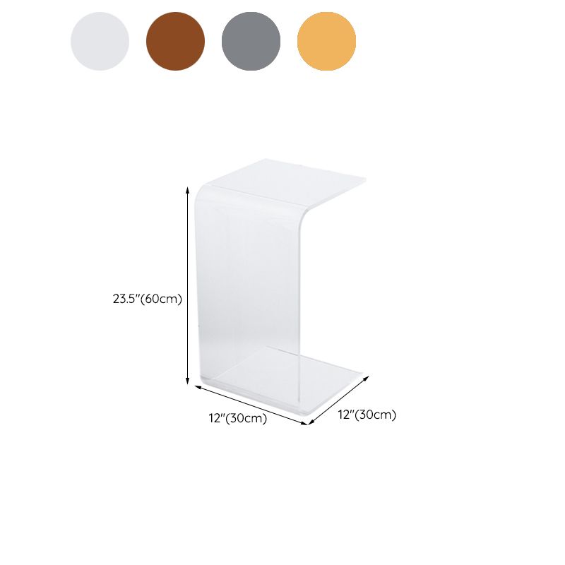 11" Wide Glam Side Table Acrylic Pedestal Accent Side Table for Bedroom