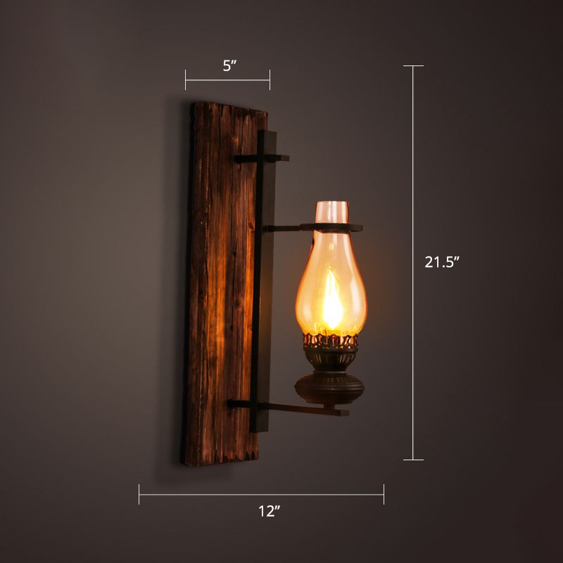 Nautical Geometrical Wall Lamp Wooden Wall Mount Lighting Fixture for Living Room