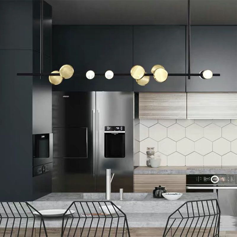 Postmodern Style LED Island Lamp Metal Dining Room Suspension Light Fixture