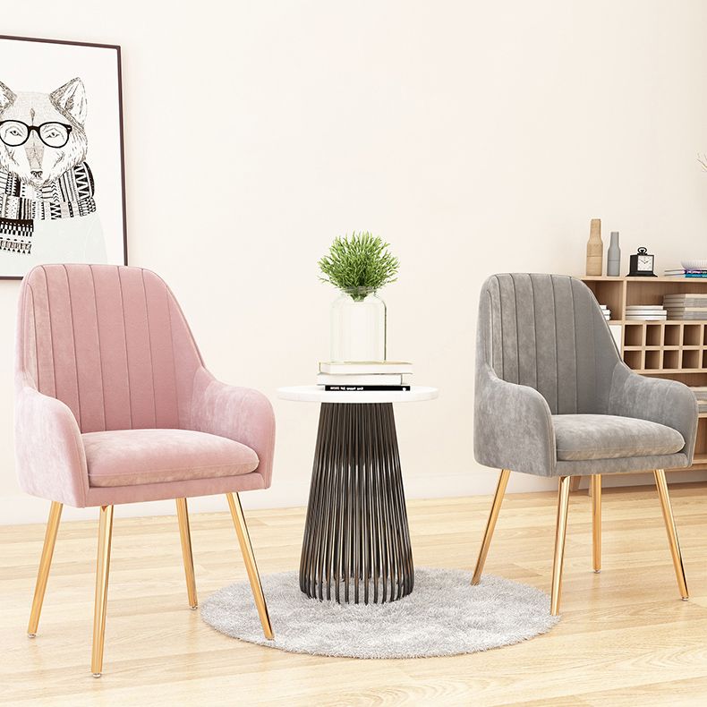 Silla de comedor tapizada escandinava con respaldo sólido, silla individual para el hogar