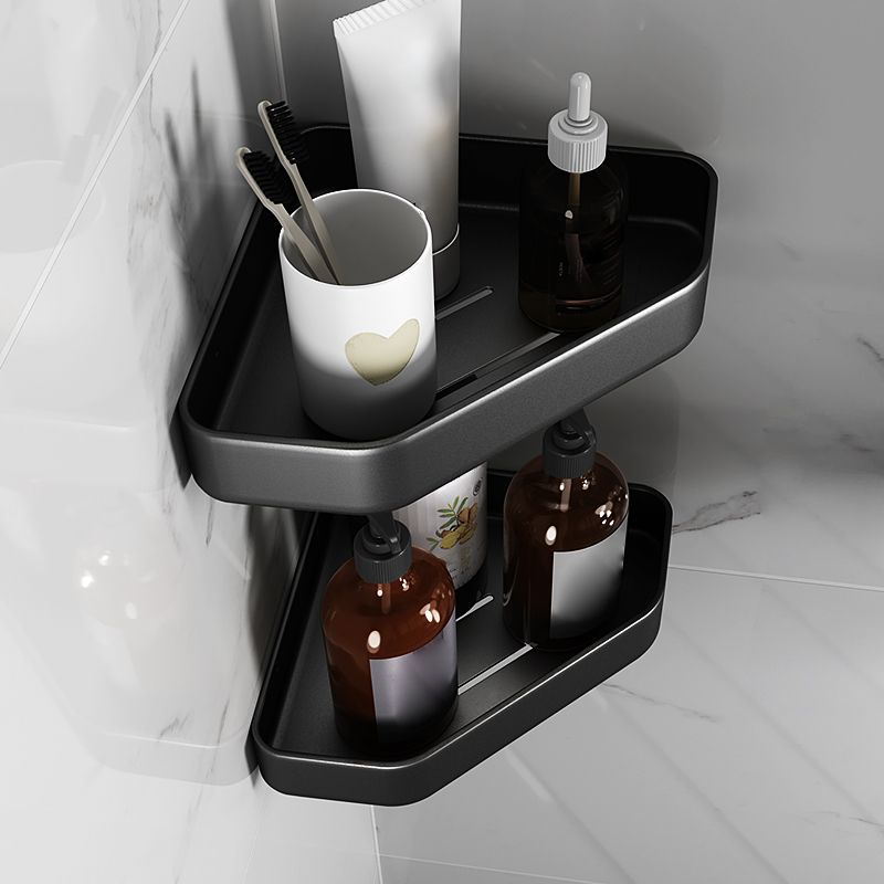 Matte Black Bathroom Accessory Set Modern Anti-rust 1/2/3 - Piece Bath Shelf