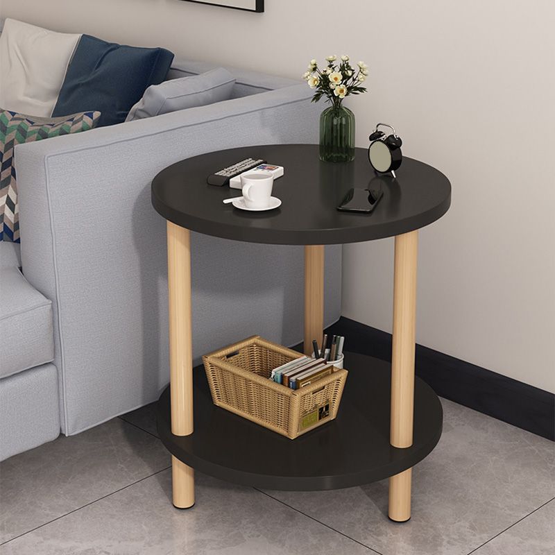 Contemporary Style Side End Table Solid Wood Sofa Side Accent Table