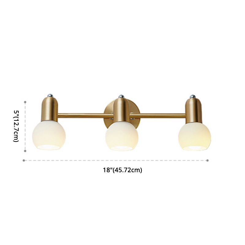 Luci da parete in vetro sfera Luci da parete Modern Wall Sconce Lighting per bagno