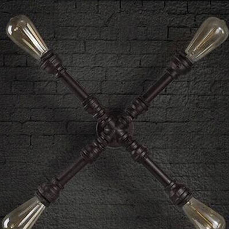 Illuminazione da parete murale in stile industriale illuminazione da parete in metallo in nero