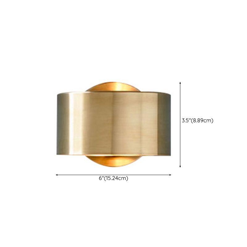 Gold Wall Lamp 1-Light Wall Mount Lamp with Metal Shade for Bedroom