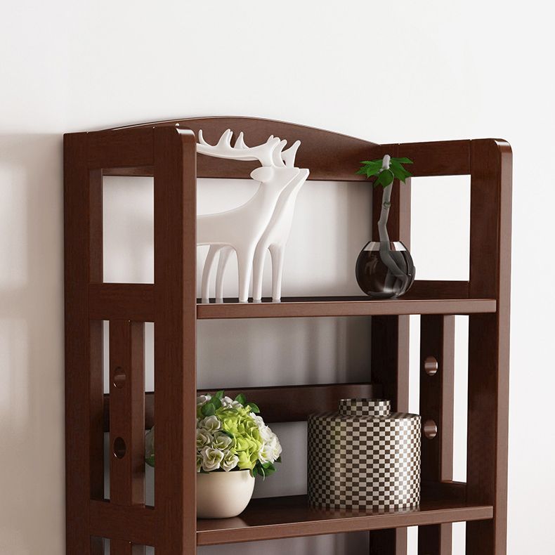 Wooden Etagere Modern Shelf Bookcase Vertical Bookcase for Living Room