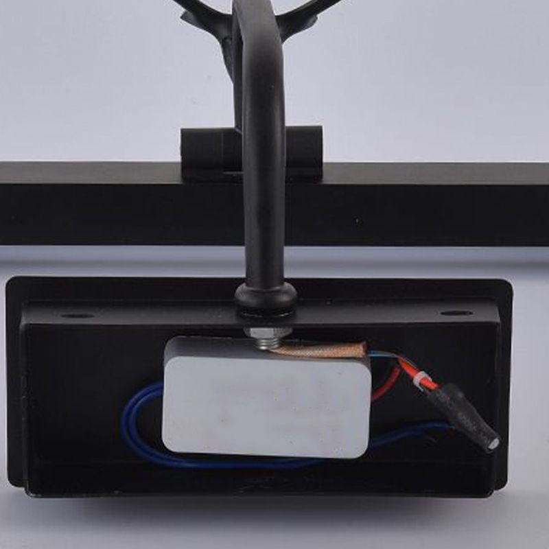 Metall Linear Wandleuchte moderne 1-Lichtspiegel Wandhalterung Licht in Schwarz