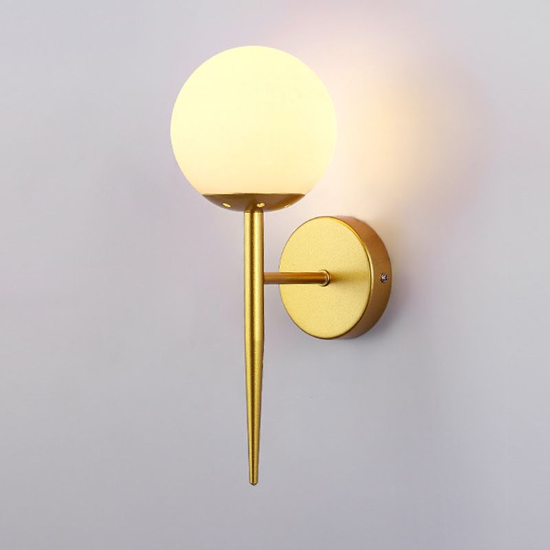 1-Licht nordischer Stil Metall Wandlampe Kugel Schatten Einfachheit Leuchte für Treppenflure