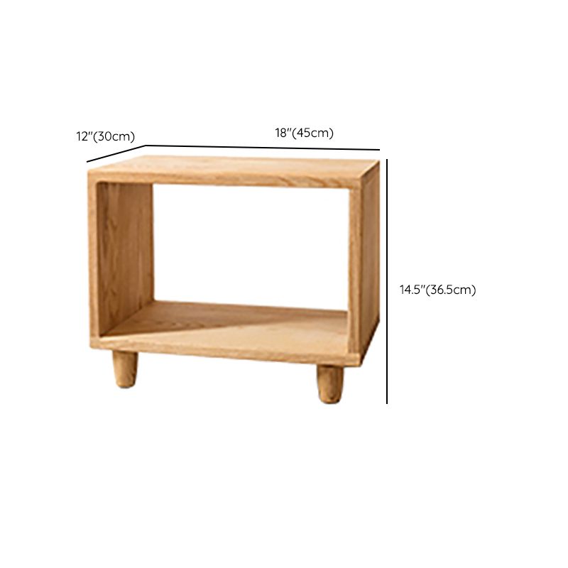 Modern Style Open Back Bookshelf Solid Wood Bookcase for Office