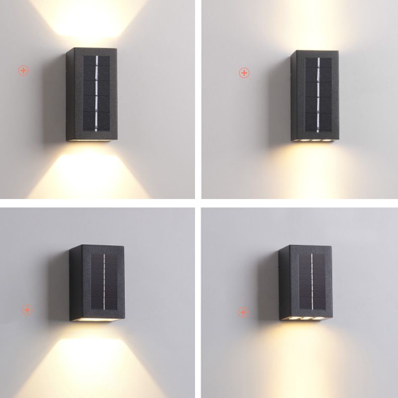 Contemporary Metal Rectangular Wall Sconce Led Wall-washer Light for Outdoor