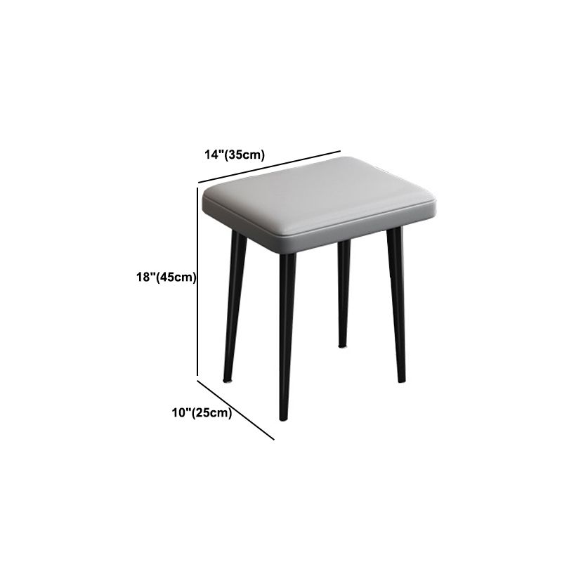 Modern Stone Top Vanity Makeup Dressing Table Stool Set Grey Stool