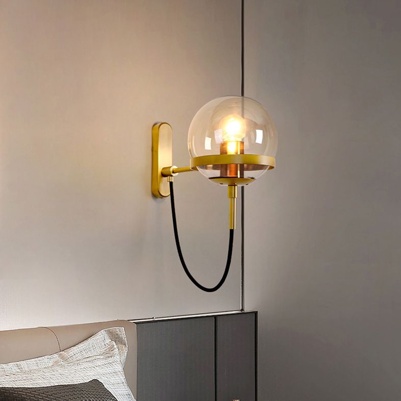 Illuminazione da parete a parete a forma di vetro Apparecchiatura da parete in stile contemporaneo