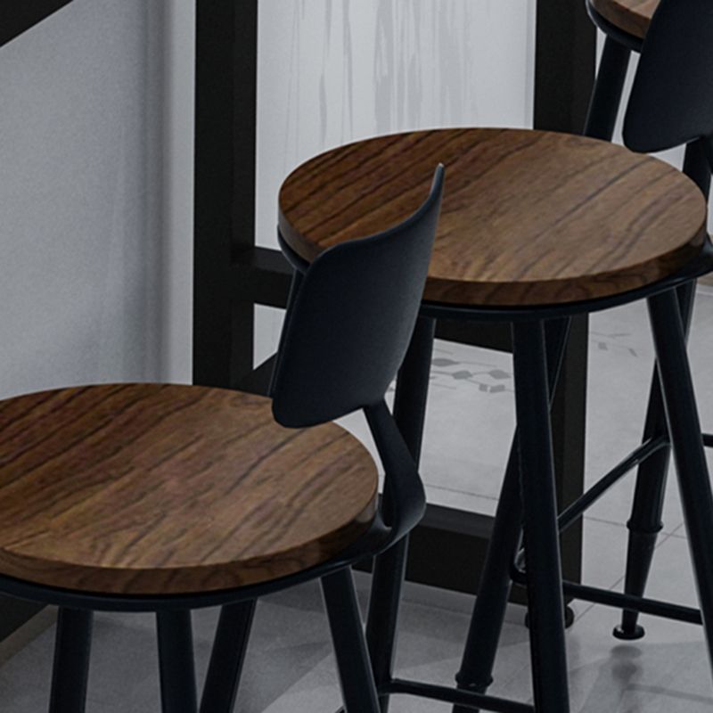 Industrial Style Barstool Indoor Metal 4 Legs Bar Stool for Coffee Shop