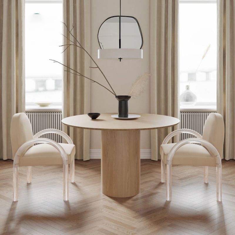 Basic Four Leg Tight Back Solid Color Accent Chair Set for Living Room