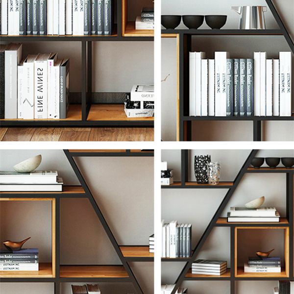 78.74 "H Bücherregal Industrial Style Open Back -Bücherregal für Heimbüro