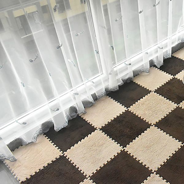 Modern Carpet Tiles Interlocking Square Color Block Stain Resistant Carpet Tiles