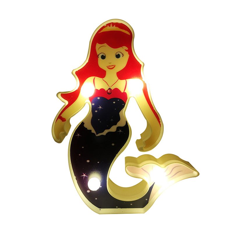 Beauty Element Girls Room Night Lamp Plastic Modern Style LED Nightstand Lighting