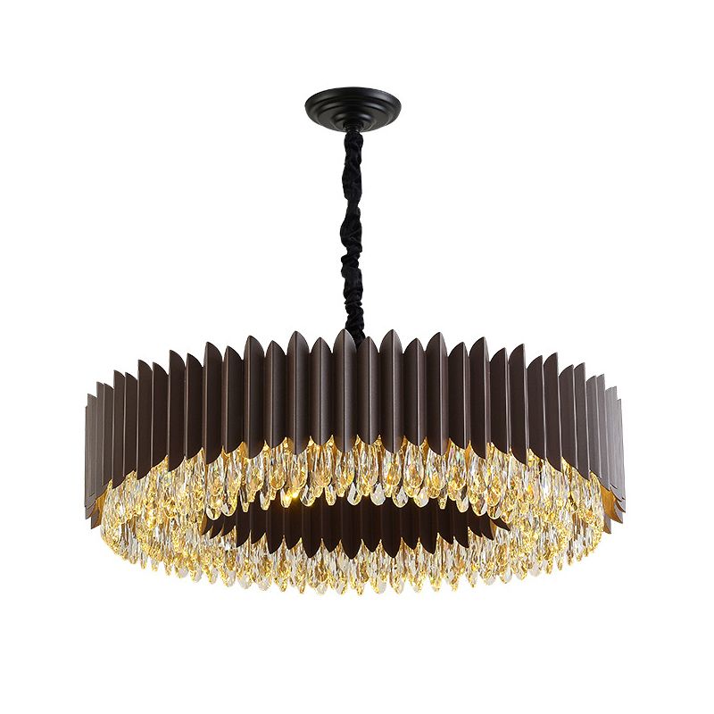 Chandelier de cristal rond