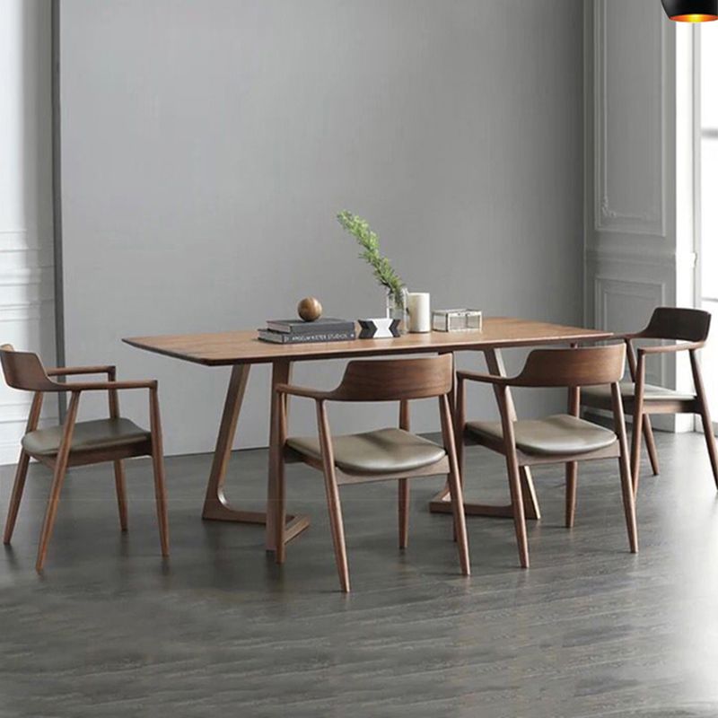 Modern Wood Dining Table Set 1/4/5 Pieces Dining Set for Kitchen