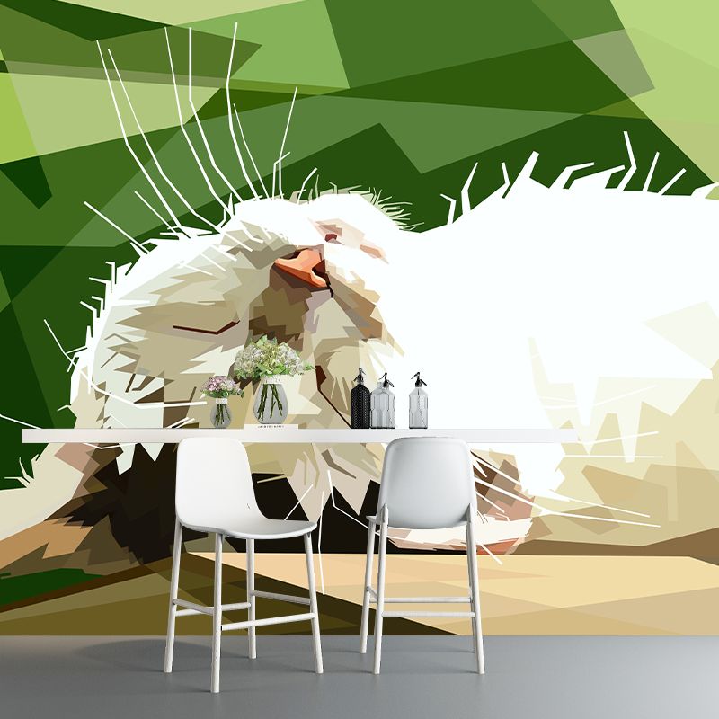 Animals Stain Resistant Mural Illustration Washable Wallpaper Sitting Room Wall Mural