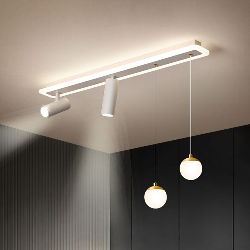 Zylindrische Form LED -Schiene Deckenlampe moderne Eisenspülhalterung für Esszimmer