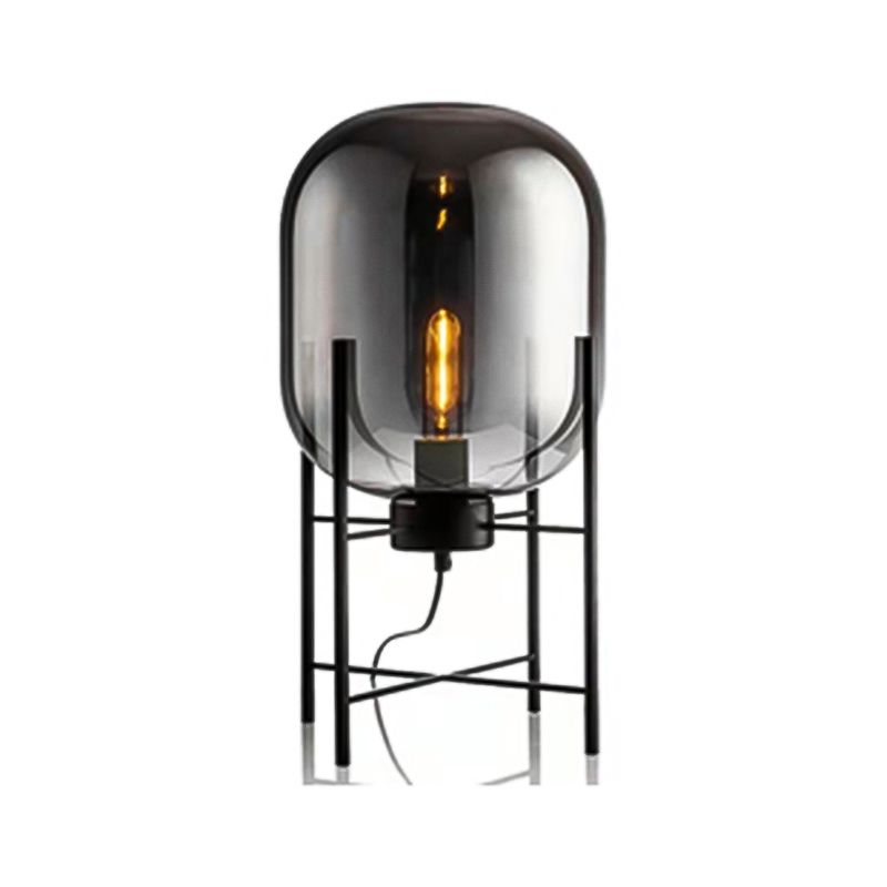 Geometric Shape Glass Table Lamp Modern Style 1 Light Table Lamp Fixtures