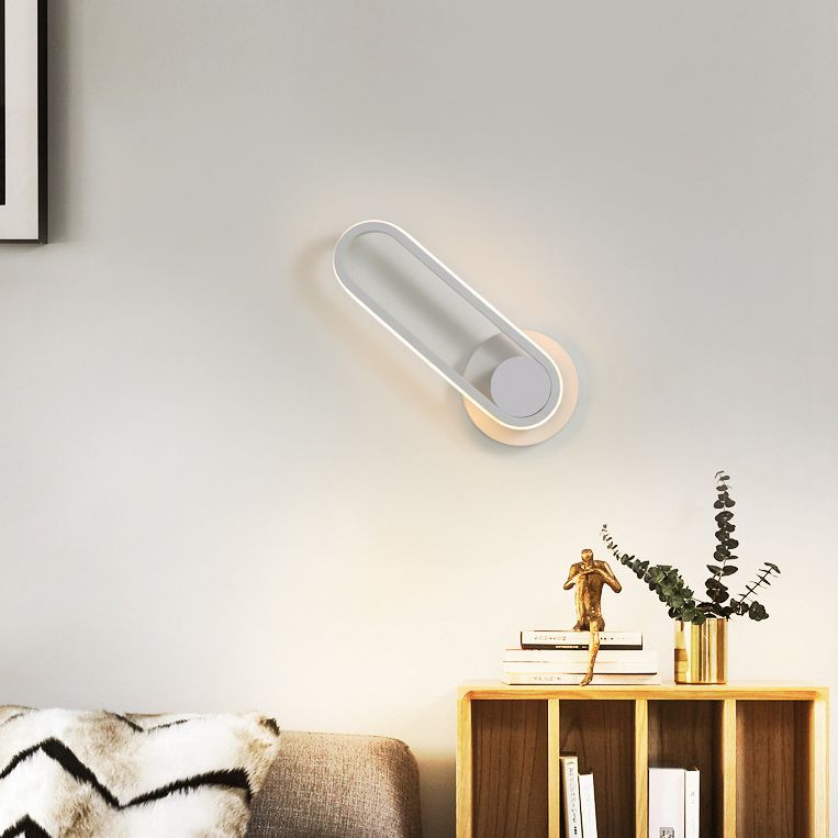 11.8" Height Modern Simplicity LED Wall Lamp 330° Rotatable Line Light for Bedroom