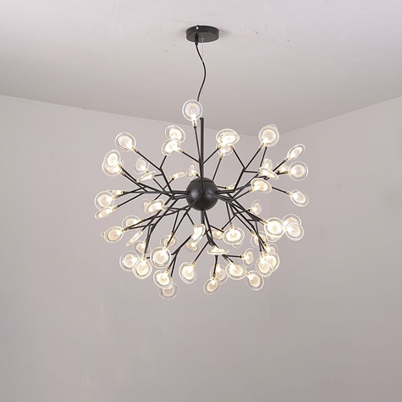 Sputnik Firefly LED Suspension Light Minimalist Acrylic Bedroom Chandelier Lighting