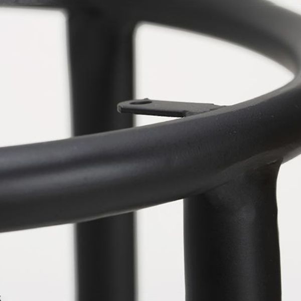 Backless Dining Stool Round Armless Bar Stool with Metal Base