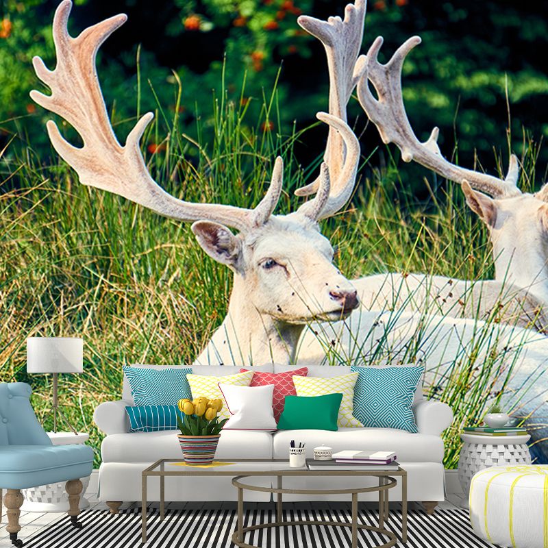 Deer Contemporary Wall Art Waterproofing Mural Wallpaper for Dining Room