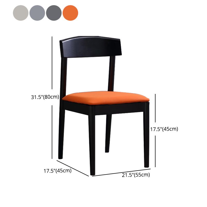 Industrial Oak Open Side Chair Matte Finish Wood Dining Chair