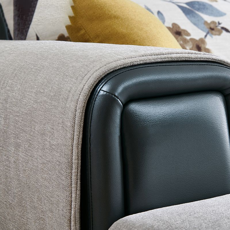 Modern Gray Cushions Sofa & Chaise 5-Seater 139.37" L Square Arm Sectional Sofa