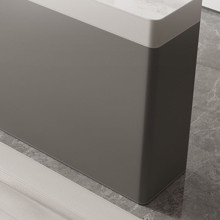 Modern Style Bistro Bar Table Rectangle Stone Top Bar Table for Living Room