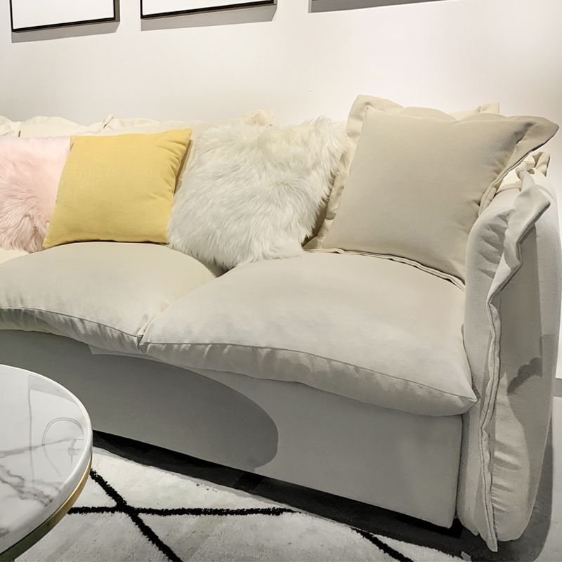 Contemporary Tuxedo Arm Standard Sofa Fabric Cushions Seating