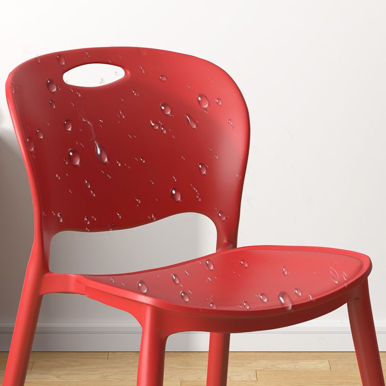 El comedor plástico contemporáneo preside la parte posterior abierta sin brazos que cena la silla lateral para el uso en el hogar