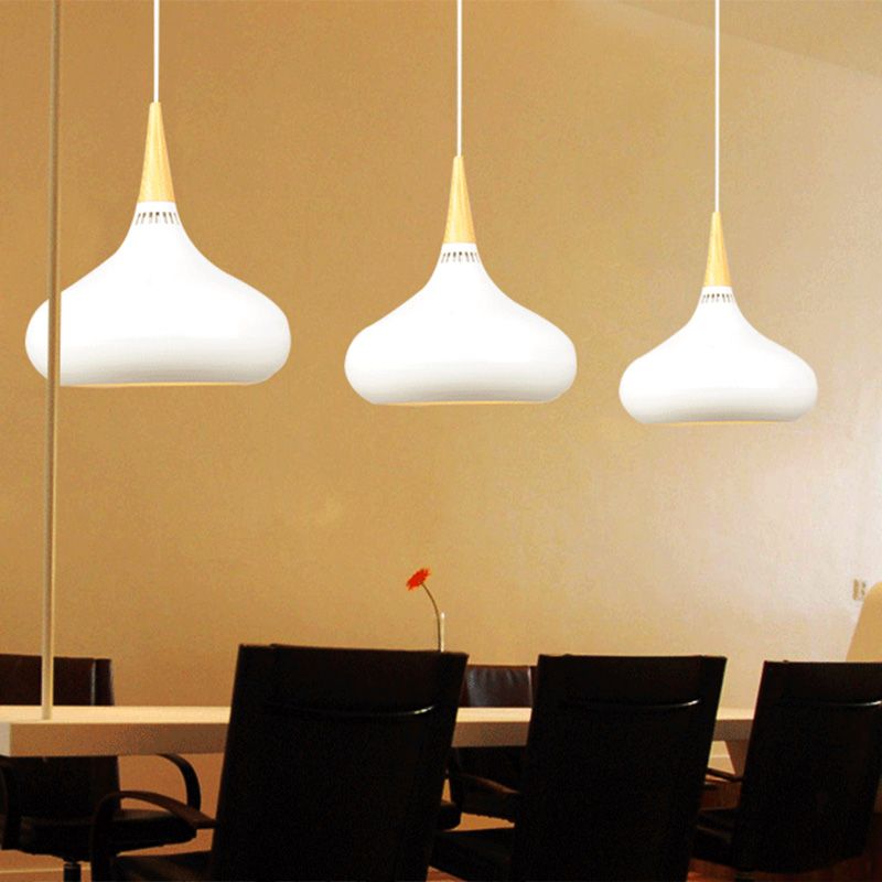 Teardrop Down Lighting Pendant Modern Style Metal Hanging Pendant Light for Dinning Room