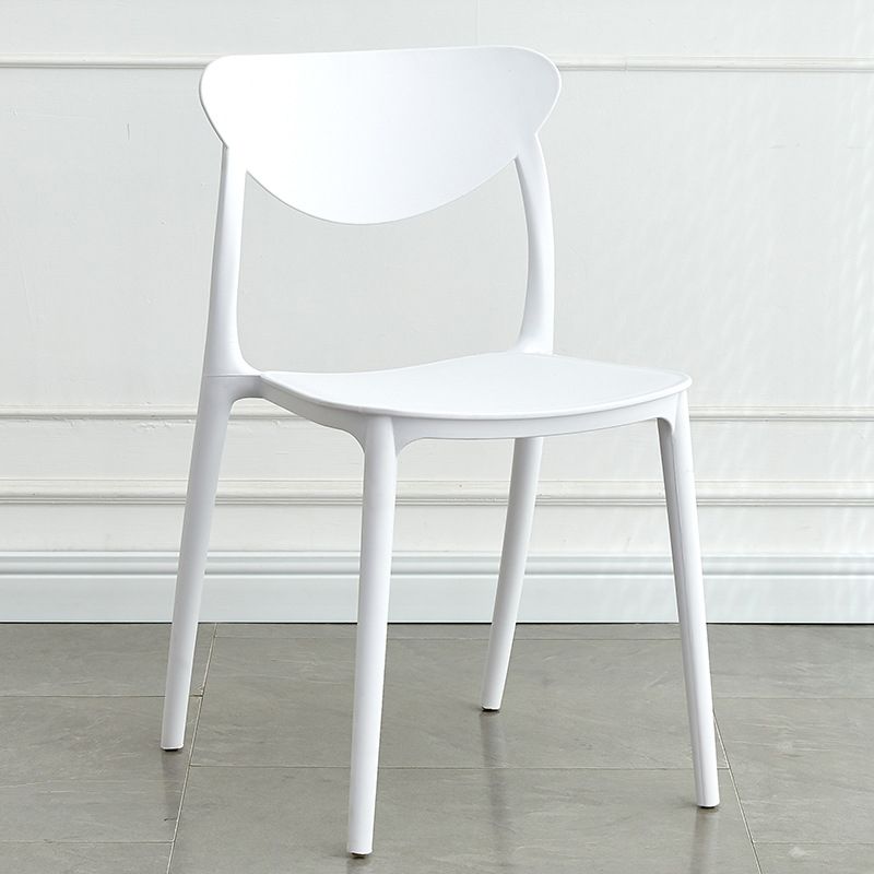 Contemporary Kitchen Dining Chair Plastic Open Back Side Chair