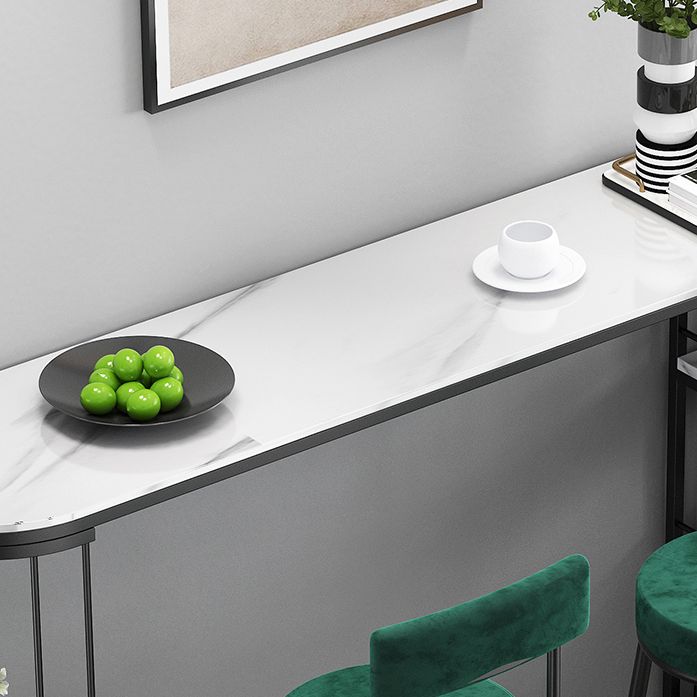 Glam Style Bar Set 1/2/3 Pieces Stone Bar table with Ladder Back Stools