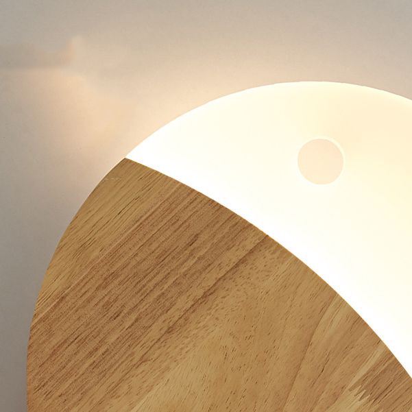 1 application de mur de poisson clair éclairage mural en bois de style moderne pour chambre à coucher